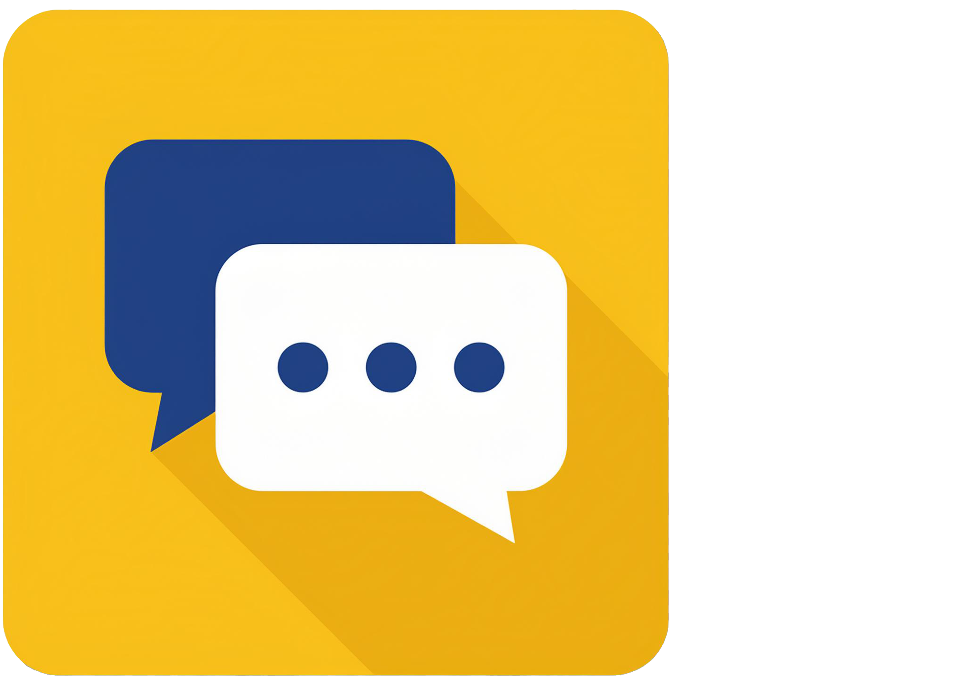 icon for generative ai chatbot that shows two speech bubbles