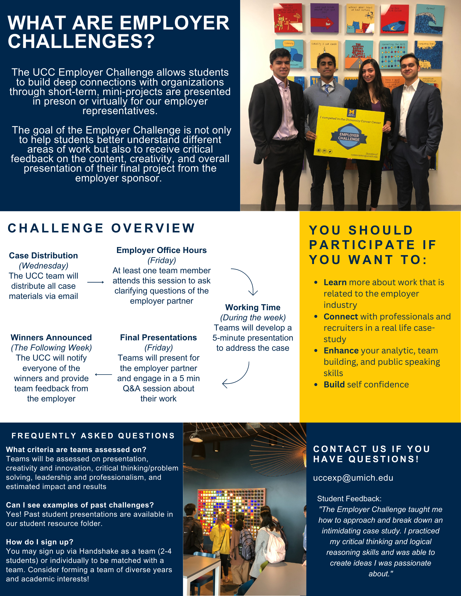 Flyer / one page description of what an Employer Challenge is